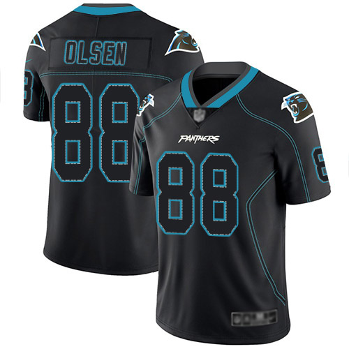Carolina Panthers Limited Lights Out Black Men Greg Olsen Jersey NFL Football #88 Rush